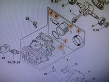 PISTONE MOTOSEGA STIHL MS 194