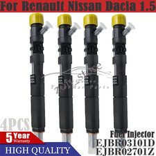 4X Iniettore Carburante Per Renault Per Nissan Dacia 1.5 in EJBR03101D EJBR02701Z