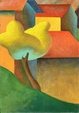 Copia d’autore ispirata a Salvo – Olio su cartone 17,3×24 cm – Mattia Riccadonna