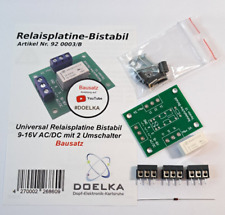 Scheda relè universale bistabile 9-16V AC/DC con kit 2 interruttori