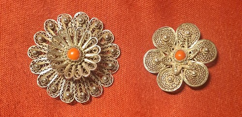 Spille argento due - in,