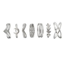  7 Pcs Anelli Vintage Donna