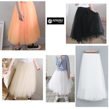 Bambina Gonna in Tulle Lunga Ampia Girl Flower Child Tulle Maxi Skirt SKIR017