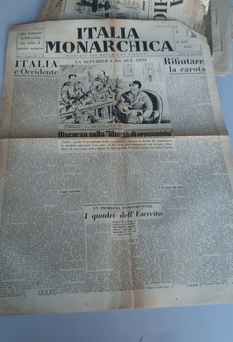 Italia monarchica giornale - italia, dei