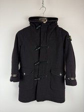 Black Stone Island Coat Duffle