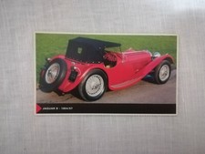 AUTO D'EPOCA "JAGUAR D"  SU CARTONCINO misure: cm.17 x cm.9,5
