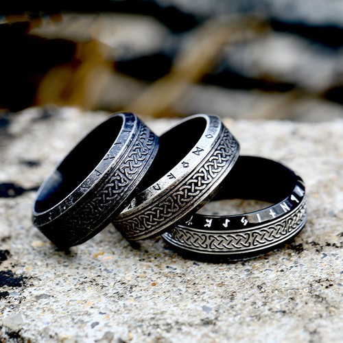 Anello runa vichinga - uomo, nodo