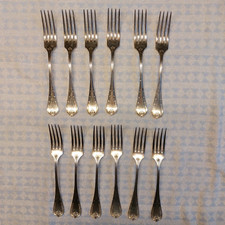set 24 posate antiche GIACCHE' : 12 forchette + 12 cucchiai