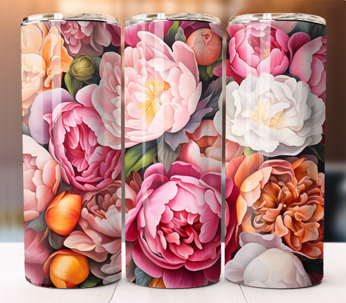 Bicchiere rose miste fiori - rose, 3d