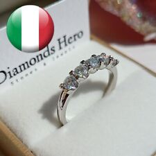 Anello con 5 Diamanti in Moissanite 1ct D VVS1 ring diamond
