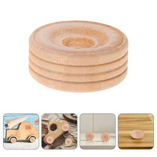 10pz mini ruote legno - 10pz, in