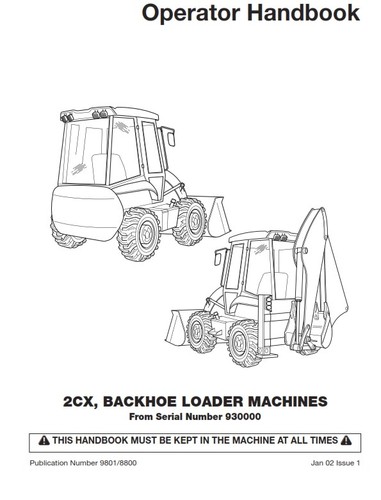 Jcb 2cx terna manuale - 2cx,