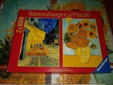 2 puzzle jigsaw 1000 pieces VAN GOGH  Place du Forum   -   Girasoli ravensburger