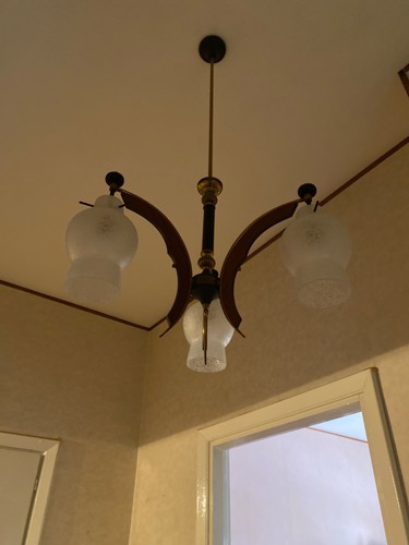 Lampadario anni tre luci - 50.,