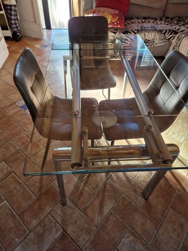 Tavolo vetro sedie - tavolo, e