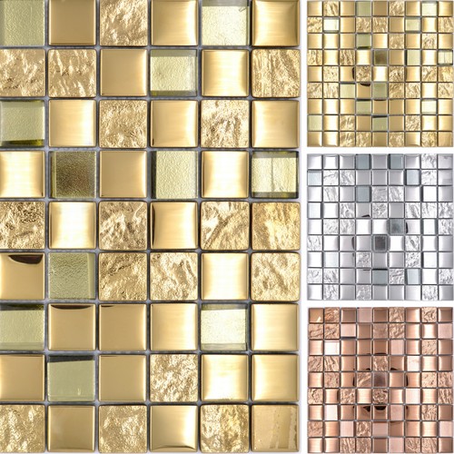 Piastrelle mosaico oro bronzo - mosaico,
