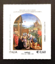 Francobollo Italia 2012 0,60 € Natale Presepe con i Santi Pastura MNH/**