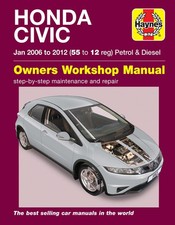 Manuale riparazione Honda Civic (gennaio 2006-2012) Haynes
