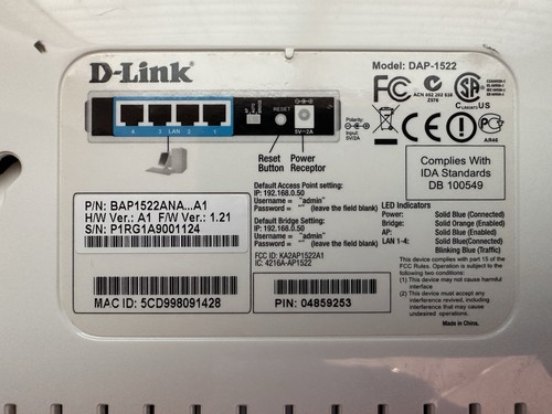 Link dap 1522 access - dap-1522,