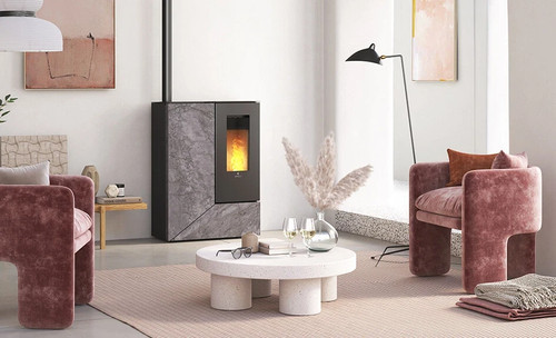 Stufa pellet stretta