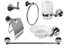 Set accessori bagno cromati 6