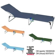 LETTINO BRANDINA PIEGHEVOLE 3 GAMBE TELO IN POLIESTERE MARE PISCINA CAMPEGGIO