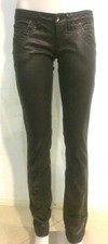 Jeans Clink Amelia DONNA RAGAZZA ADERENTE Nero Lucido Mis 28 Made In Italy