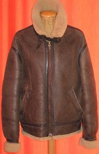 GIUBBOTTO MONTONE VERA PELLE VINTAGE AVIATORE UNISEX ORIGINALE ANNI 80 ITALIA