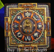 12.2" Old Bronze Painting Gild