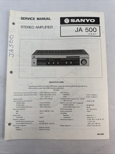 Vintage sanyo service manual - sanyo,