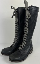 Stivali BED STU Impero nero pizzo corsetto vittoriano Steam Punk Ren-fair Vampire 8