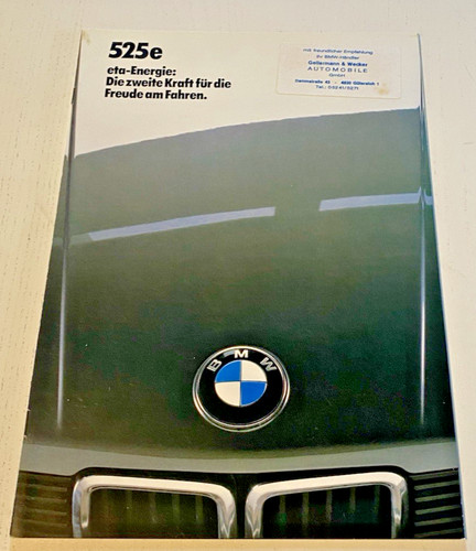 Brochure vente bmw 524e - de,