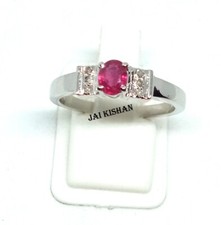 Anello Elegante In Rubino Con