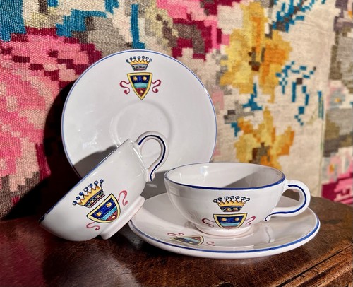 Set piattini tazza vintage - tazza, (2)