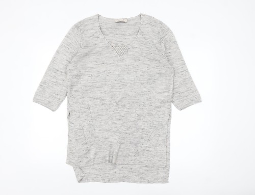Maglione tunica grigio - , donna
