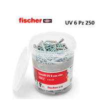 Box 250 TASSELLI IN NYLON FISCHER CON VITE diametro da 6 mm UNIVERSALI 531386