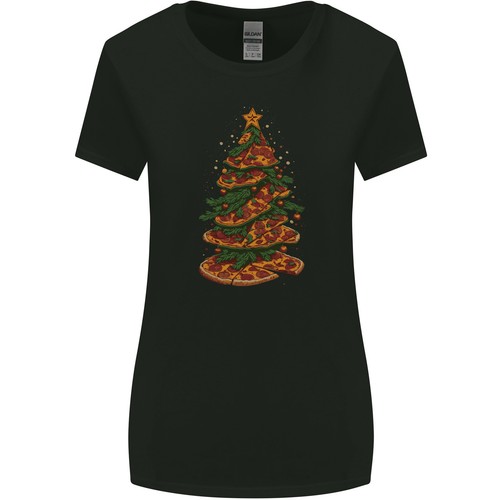 Divertente natale pizza albero - divertente,