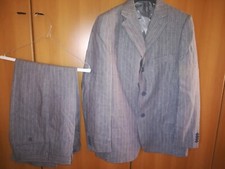 Completo Uomo Giacca Pantalone Puro Lino Sonny Bono Taglia 48
