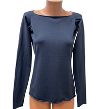 SARAH PACINI size 2 -  S / M Jumper Sweater Blue Long Sleeve Knitted TOp