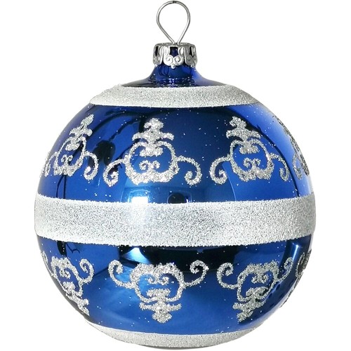 Pallina natale cm blu - pallina, di