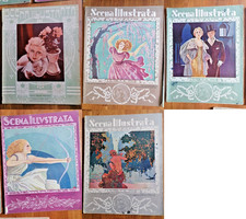 Scena illustrata Lotto 5 numeri anni '30  Rivista D'epoca