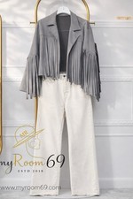 Giacca donna frange corta