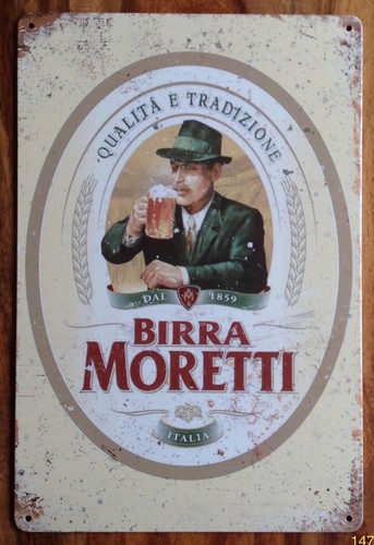 Birra moretti metal sign - birra,
