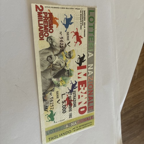 Biglietto lotteria nazionale - biglietto,