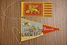 Venezia- Bandierine tessuto auto-moto-Vespa vintage anni '60
