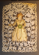 SANTINO CANIVET ITALIANO MERLETTATO   VESTITO  epoca: XIX° sec. (cI)