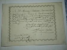 1798 Antica ricevuta Borbonica