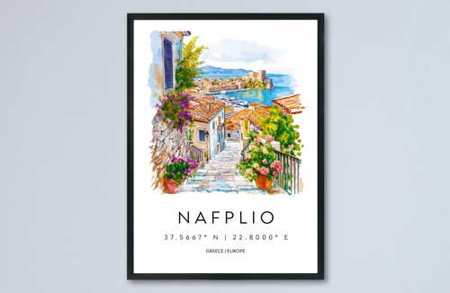 Poster acquerello nauplio - acquerello,