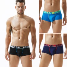 Boxer uomo Seobean U convesso cotone intimo elasticizzato vita bassa nuovo