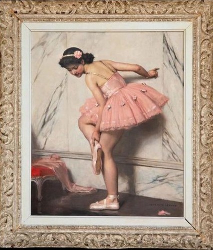 Antico dipinto olio fatto - , a